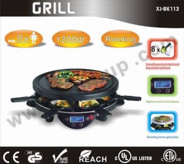 Rotating grill with LCD display