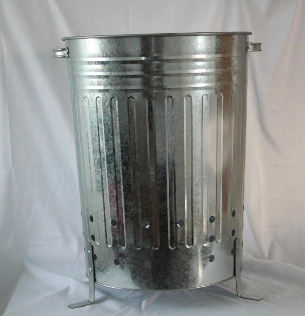 75l Portable Metal Galvanized Domestic Waste Incinerator