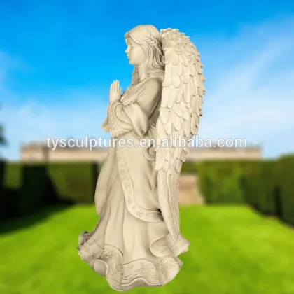 High quality fiberglass archangel statue custom resin serene angel sculpture