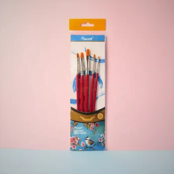 Wooden Handle Paint Brush Kit - Artist Nylon Watercolor Brushes