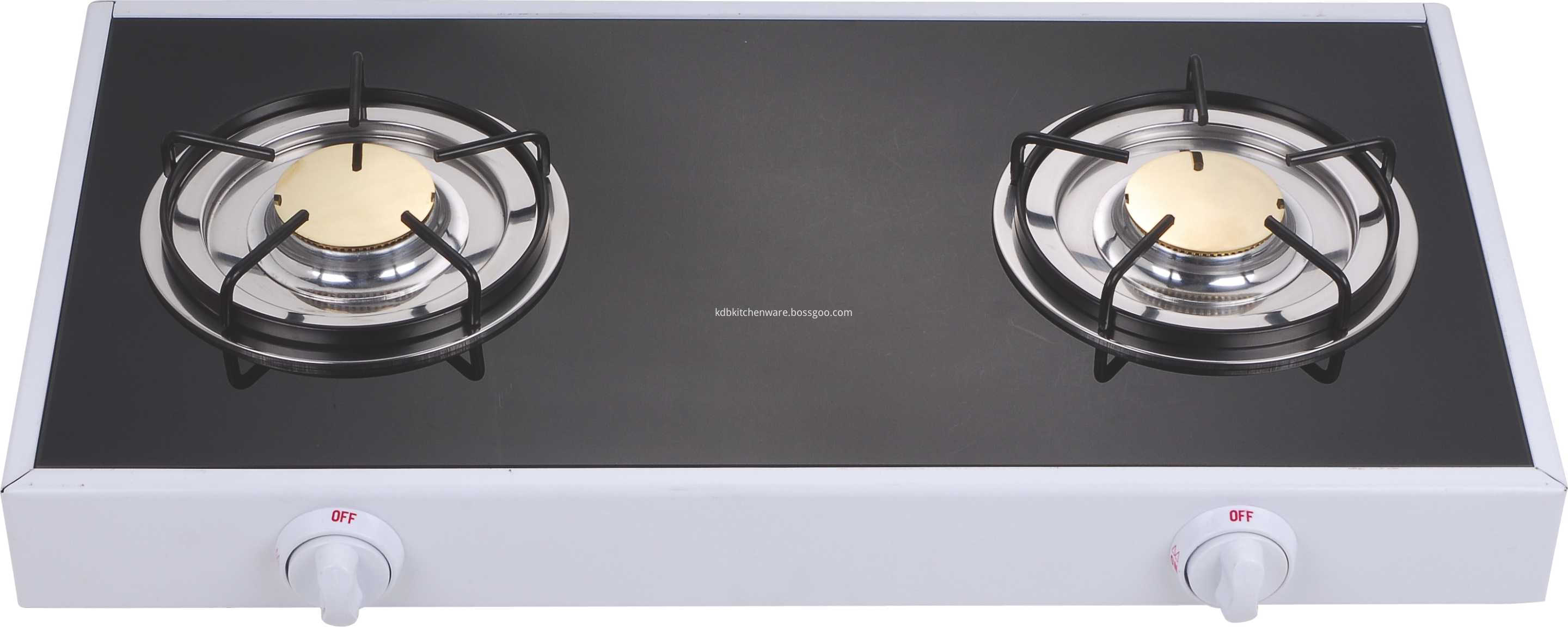 Double Burner Glass Top Gas Stove