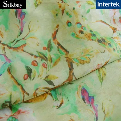 14mm Silk Fabric Silk Linen Blend