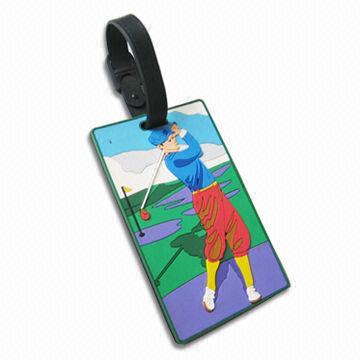 PVC Luggage Tag with Name Card Inserted, Customized Sizes and Designs are Accepted