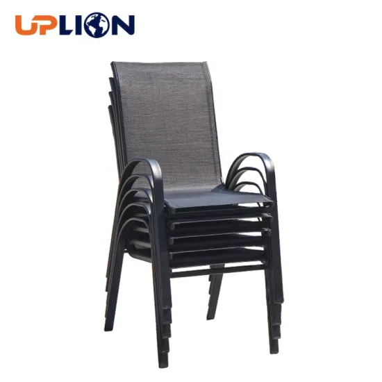 Uplion Patio Stack Chair - Metal Frame Outdoor Dining Chair with Arms
