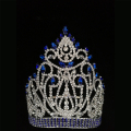 Diadème couronne pageant beauté reine bleue