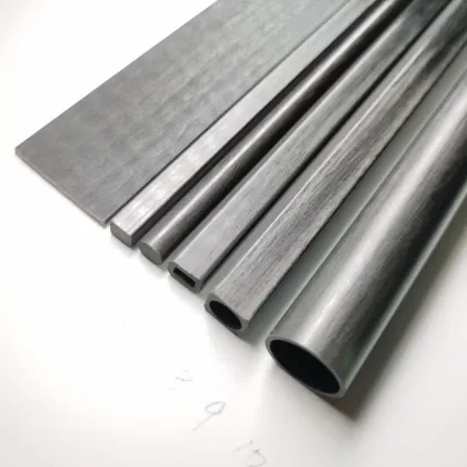 China Factory CFRP Flat Shape Bar Carbon Fiber Strips Pultrusion Carbon Fiber Plate