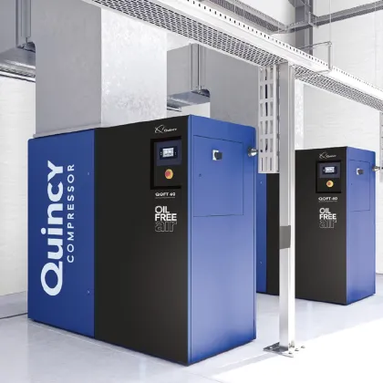 Quincy QOFT Oil-Free Air Compressor: Advanced Two-Stage Scroll Rotary Tooth Technology