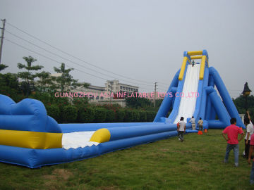 Inflatable Pool Slide Placed In Children Park, Beach Park, Swimming Park