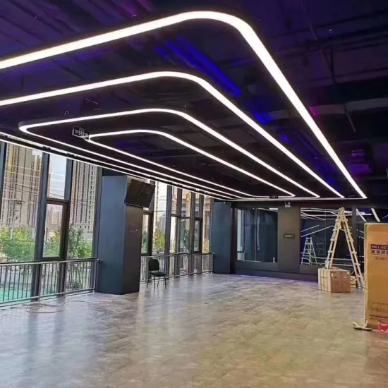 Modern Linear LED Pendant Light with Adjustable Cord for Offices and Commercial Spaces