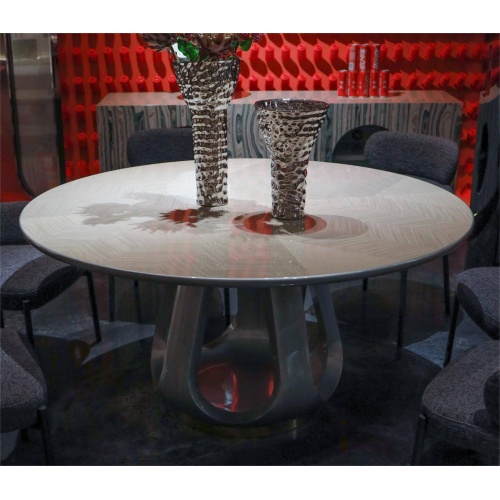 Mesa de comedor redonda de armonía modernista