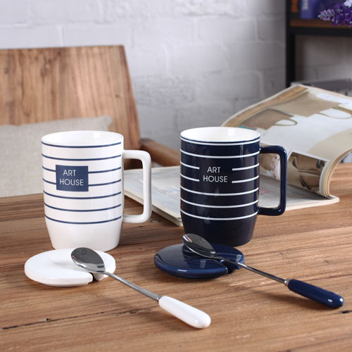 Durable stripe coffee mug