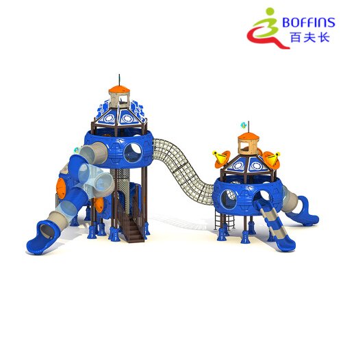 Engaging Blue Play Structure for Kids' Outdoor Fun