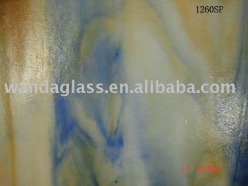 Stained glass sheet(sp blue, white, yellow glass)