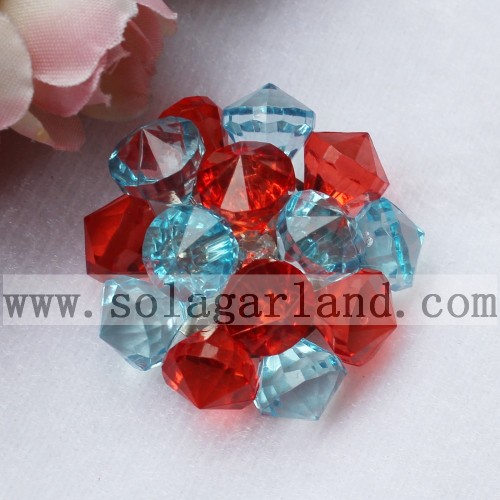 Handmade Acrylic Crystal Artificial Flower With Diamond Beads