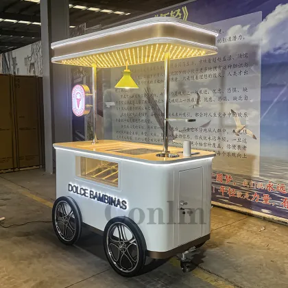 Portable Hand Push Gelato Van