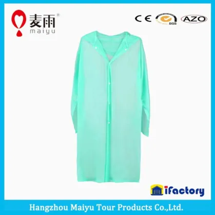 Wholesale long rain poncho polyster raincoat