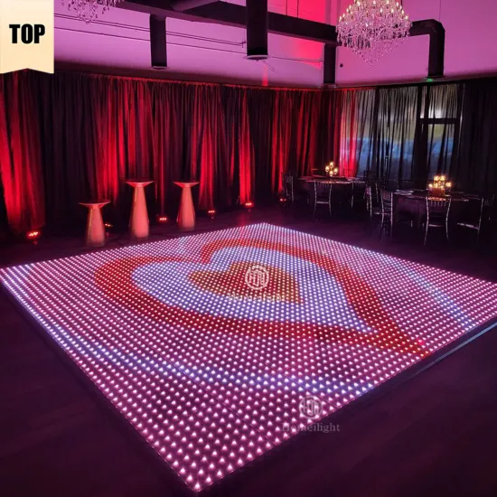 Portable Tempered Glass Remote Control LED Video Dance Floor