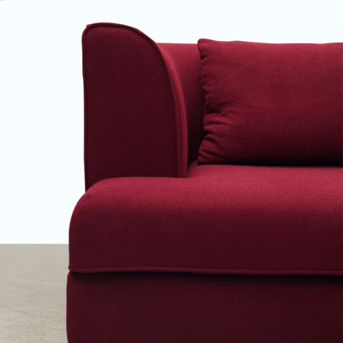 Sofa Fabrik Melengkung Mewah untuk Vila Moden