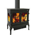 Indoor Wood Burning Cast Iron Stove - Antique Fireplace Heater
