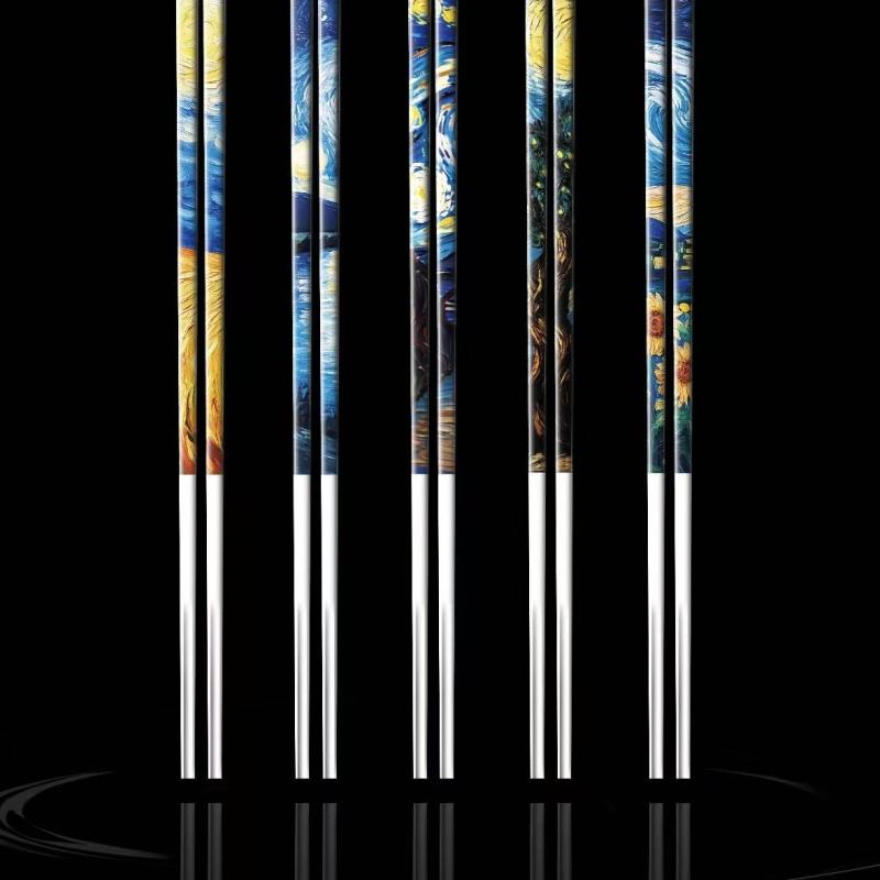 Starry Night Inspired Art Theme Chopsticks