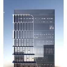 Horizontal Exposed Semi-Hidden Frame Glass Curtain Wall