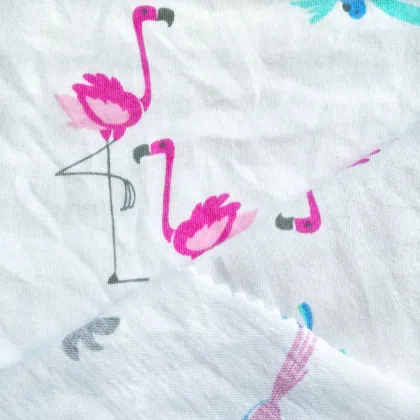 Moisture-Absorbent Wicking 100% Supima Cotton Printed Flamingo Fabric for Baby Clothes