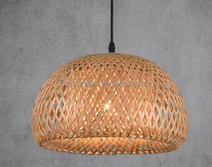 Modern Handmade Rattan Wooden Bird Nest Pendant Lamp