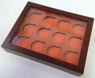 Acrylic Lid Wooden Box For Coins Custom Logo