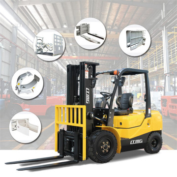 China Diesel Forklift Truck 3 Ton to 5 Ton with Attachments: Fork Positioner and Bale Clamp