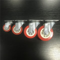 3 Inch Plate Swivel PVC Material Small Caster