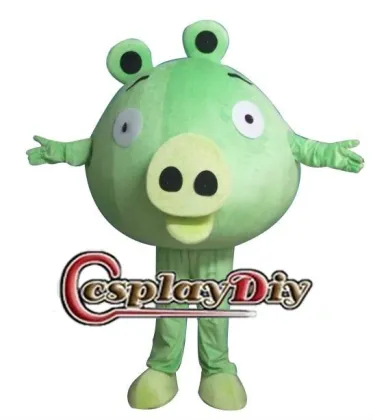 New Arrival Green Pig Mascot Costume for Halloween Fancy Dress