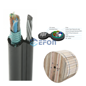 Price of 1 KM GYTC8S Self-Supported Aerial Armored Fig8 Drop Cable with 96 Core Optical Fiber per Meter
