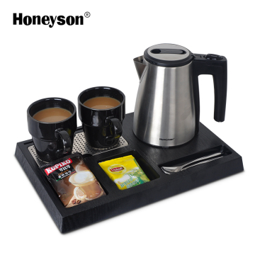 Honeyson China High Quality Silver Electric Tea Kettle Tray Set