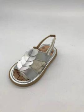 wholesale infant girl pu shoe leaf sandal
