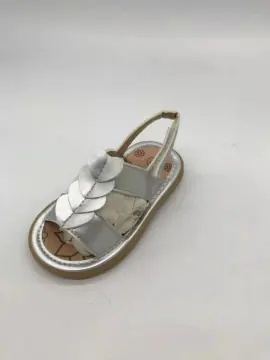 wholesale infant girl pu shoe leaf sandal