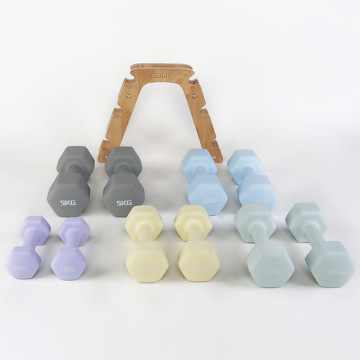 Customizable Colored Cast Iron Dumbbells: 1kg Hexagonal Rubber Coated and Plastic Options
