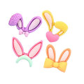 Hottest Resin Rabbit Ear Charms Beads Kawaii Long Animal Ears Diy Crafts Ornament Accessory Slime Filler