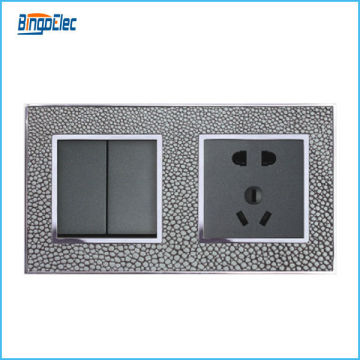 الاتحاد الأوروبي/المملكة المتحدة 2gang المفتاح الكهربائي Ang 5 PIN Socket