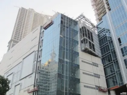 Architectural Curved Glass Curtain Wall For Office Building , Heat Insulation