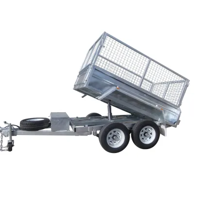 Axle Hot Dip Galvanized Cage Box Car Trailer