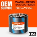 Rolo de fita de tinta de resina térmica preta Wash Care