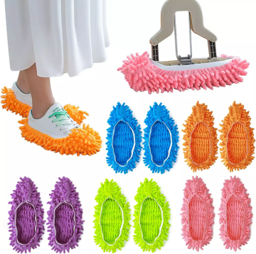 Chenille Mop Slippers: Lazy Floor Foot Socks for Home Cleaning