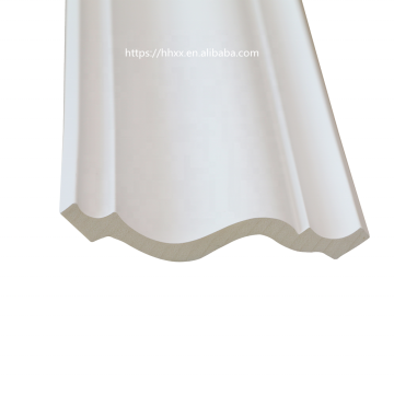 Modern Matte Gloss White Waterproof PU Foam Crown Moulding for Interiors