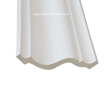 Modern Matte Gloss White Waterproof PU Foam Crown Moulding for Interiors
