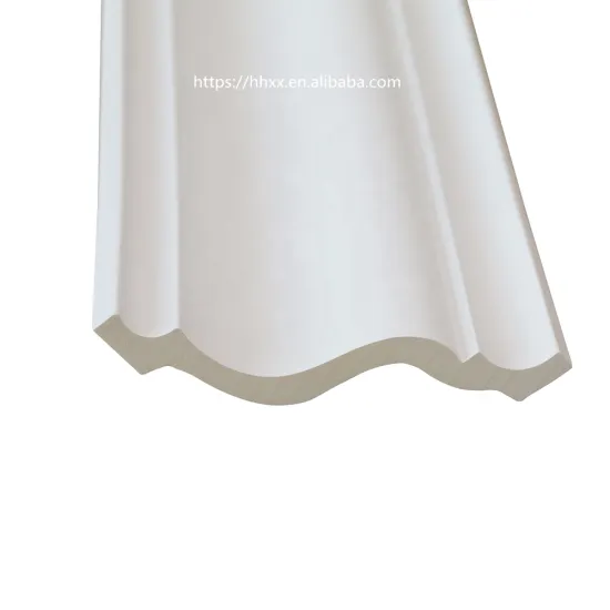 Modern Matte Gloss White Waterproof PU Foam Crown Moulding for Interiors