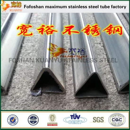 China sus316l grade stainless steel tubo triangular tube fabrication