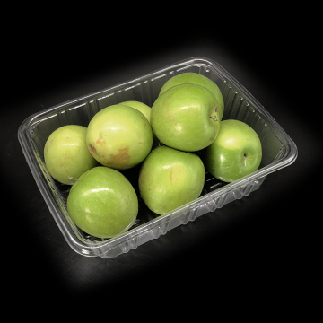 Caja de embalaje de fruta de plástico para mascotas reciclable - bandeja de empaque de grado alimenticio