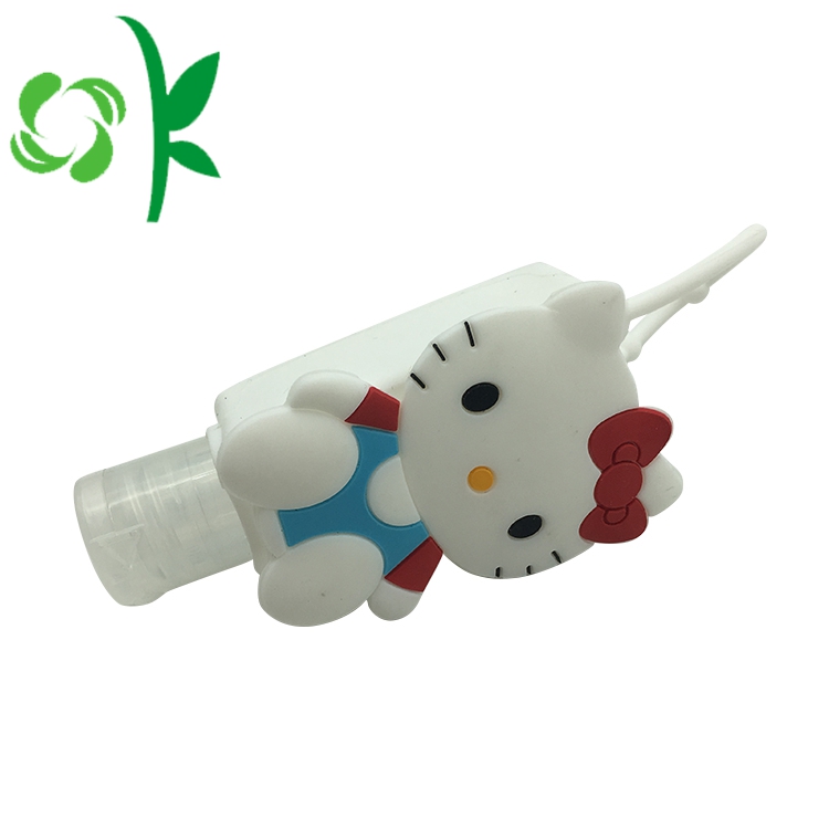 Lovely Cat Anti-bacterial Alcohol Sanitizer Silicone Holder