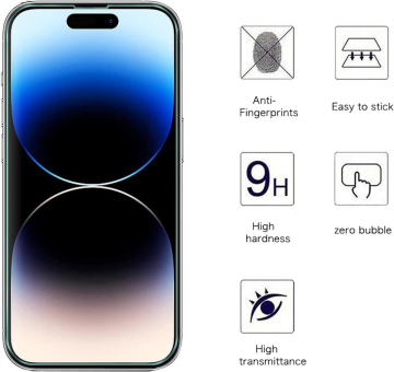 Anti-scratch Tempered Glass Screen Protector for iPhone15Pro