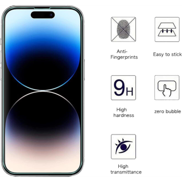 Protecteur d&#39;écran en verre trempé anti-rayures pour iPhone15pro